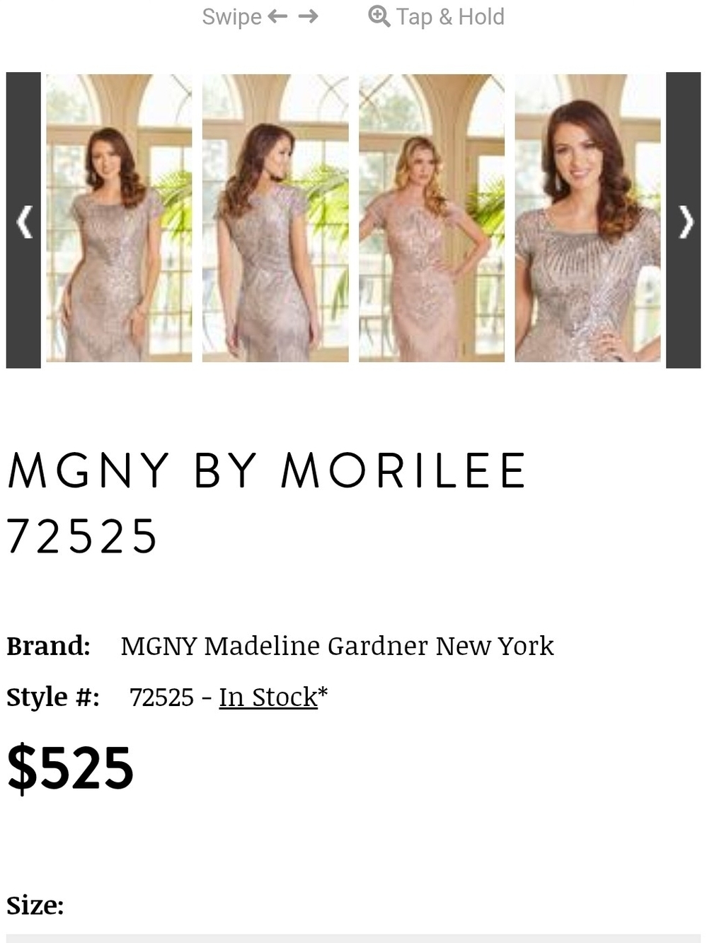 US/ 10- MGNY by Morilee Silver Sequin Sheath Dress